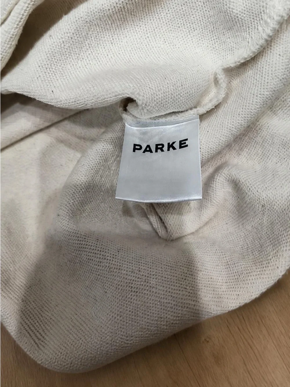 Parker Light Gray Turtleneck Sweatshirt with Navy Logo